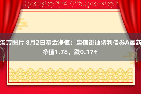 汤芳图片 8月2日基金净值：建信褂讪增利债券A最新净值1.78，跌0.17%